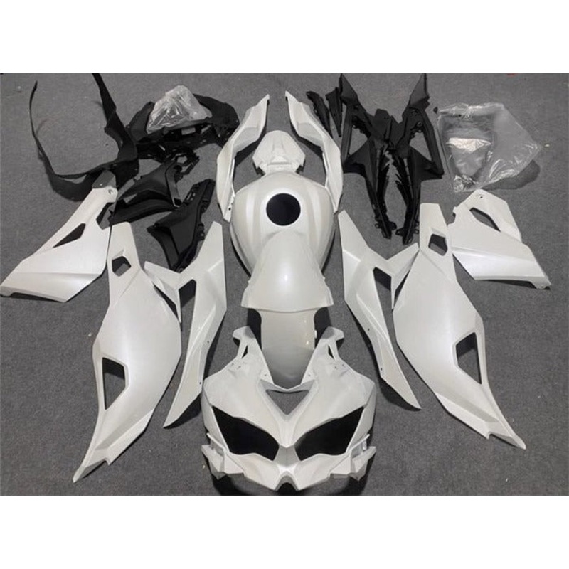 Fairings for Kawasaki ZX4R (2019-2025) White No Tank No Seat Cowl No Bolt Kit