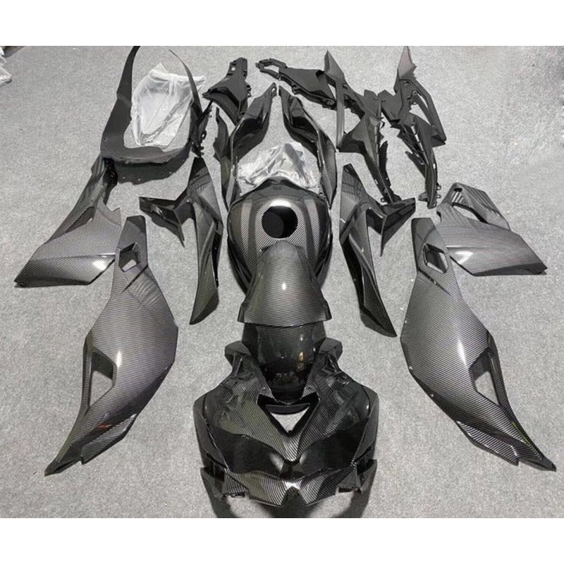 Fairings for Kawasaki ZX4RR (2019-2025) Faux Carbon Fiber No Tank No Seat Cowl No Bolt Kit