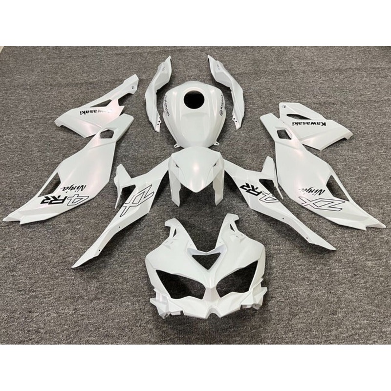 Fairings for Kawasaki ZX4RR (2019-2025) White, Black No Tank No Seat Cowl No Bolt Kit