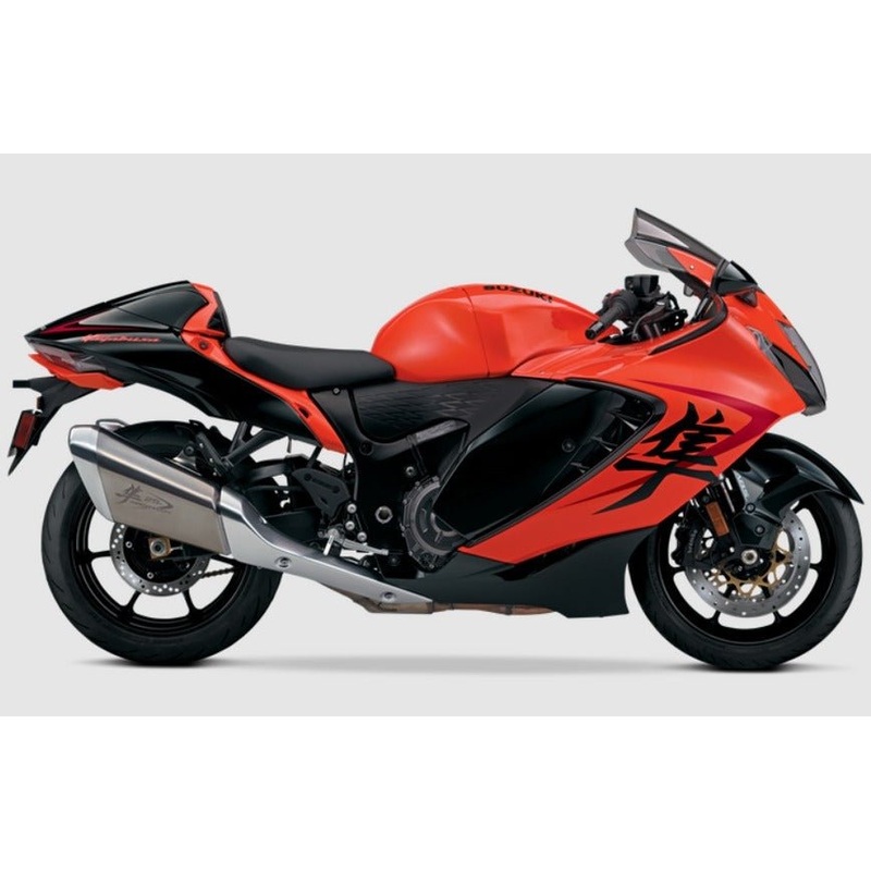 Suzuki GSX1300R Hayabusa (2021-2025) Matte Orange, Matte Black Fairings No Seat Cowl No Bolt Kit No Tank