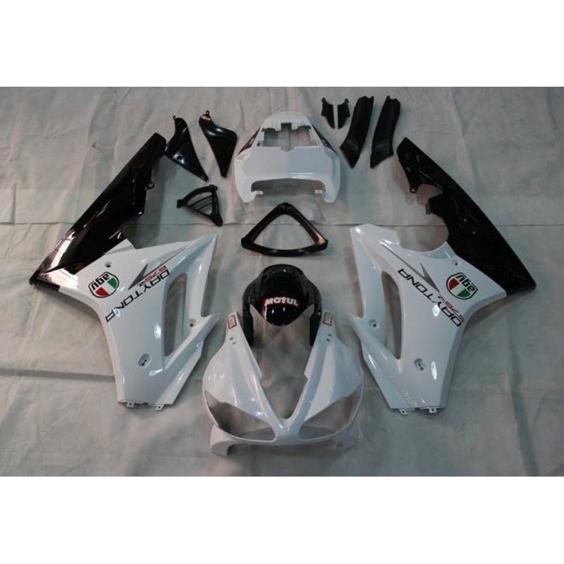 Triumph Daytona 675 (2009-2012) White, Black, Motul Fairings Clear Windscreen: Free No Bolt Kit