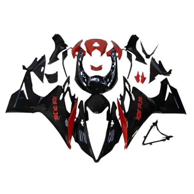 Triumph Daytona 675 (2013-2016) Black, Red, Ride or Die Fairings Clear Windscreen: Free No Bolt Kit