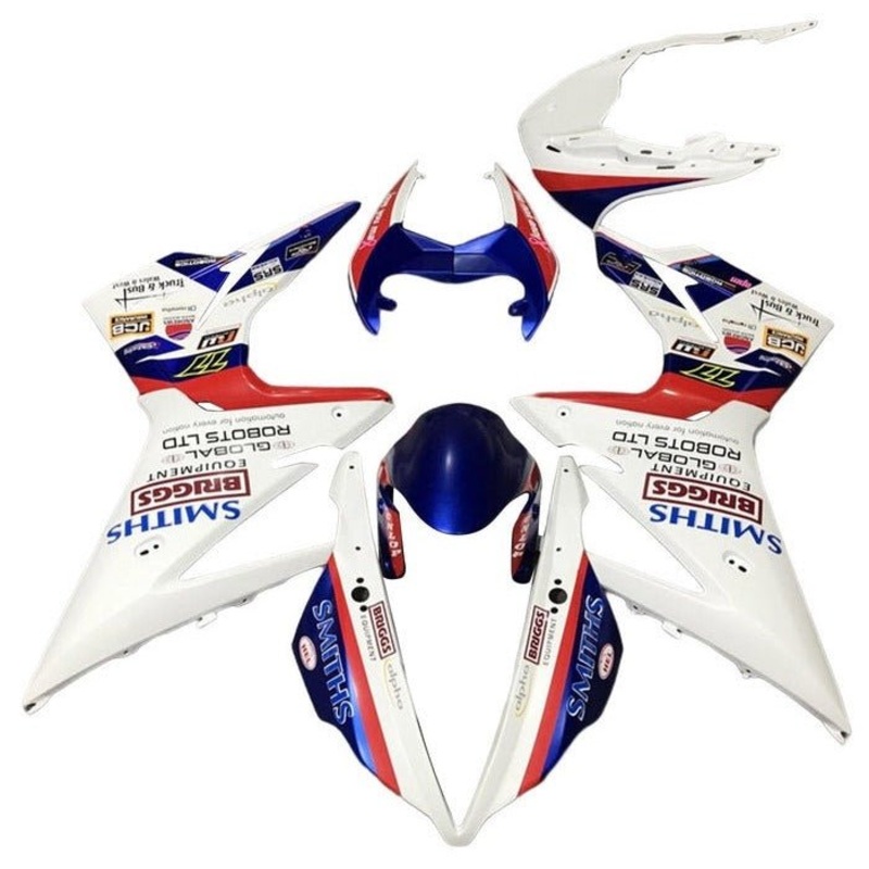 Triumph Daytona 675 (2013-2016) White, Blue, Red Smiths Fairings Clear Windscreen: Free No Bolt Kit