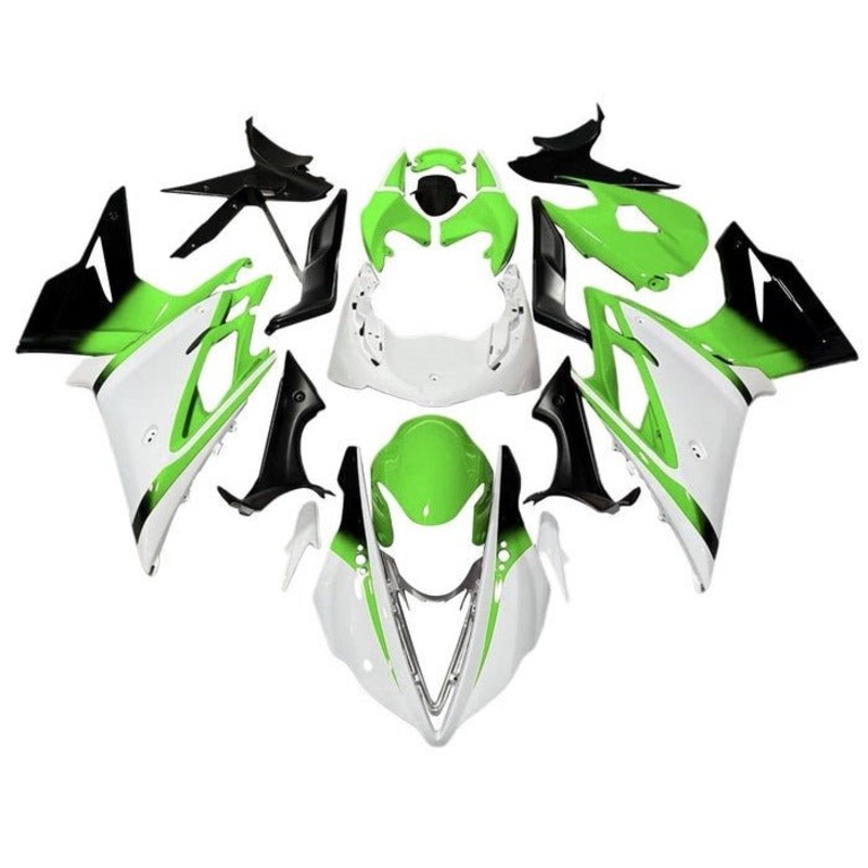 Triumph Daytona 675 (2013-2016) White, Green, Black Fairings Clear Windscreen: Free No Bolt Kit