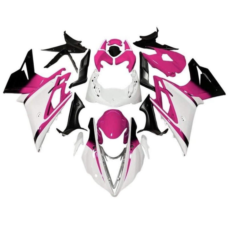 Triumph Daytona 675 (2013-2016) White, Pink, Black Fairings Clear Windscreen: Free No Bolt Kit