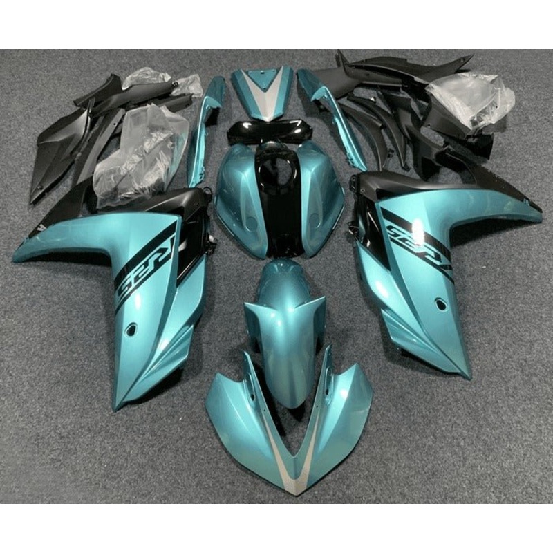 Yamaha YZF-R25 (2015-2018) Blue Turquoise, Black Fairings No Seat Cowl No Bolt Kit No Tank Cover