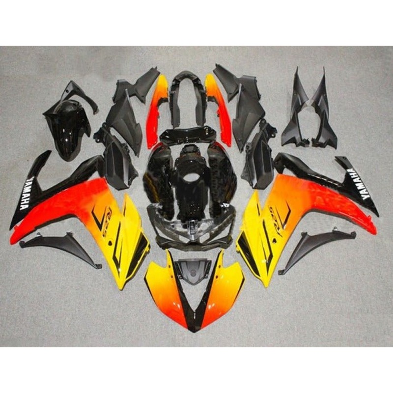 Yamaha YZF-R25 (2015-2018) Red, Orange, Yellow Fade Fairings No Seat Cowl No Bolt Kit No Tank Cover
