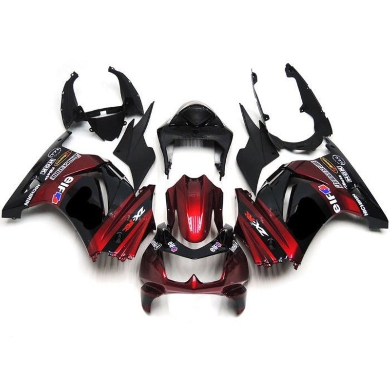 Fairings for Kawasaki Ninja 250R (2008-2013) Candy Red, Black, Elf No Seat Cowl No Bolt Kit No Tank