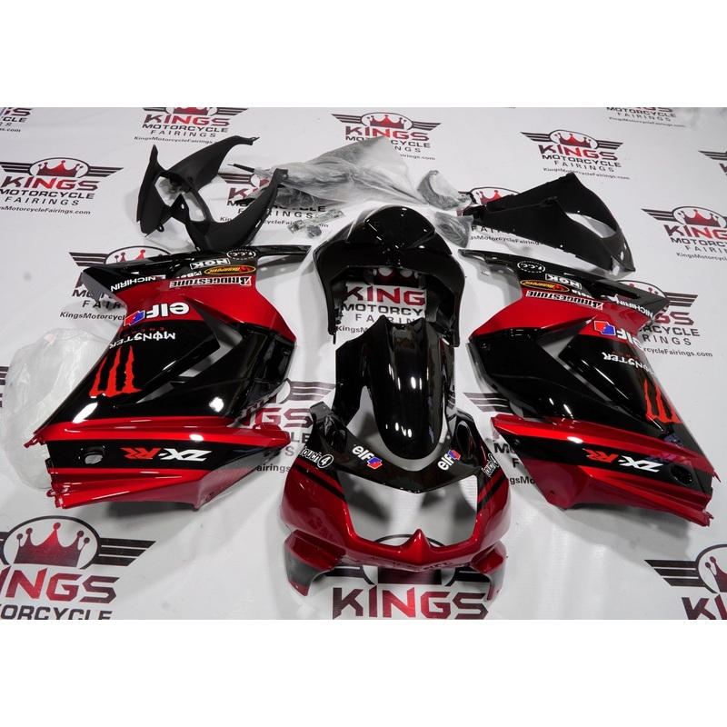 Fairings for Kawasaki Ninja 250R (2008-2013) Candy Red, Black, Monster No Seat Cowl No Bolt Kit No Tank