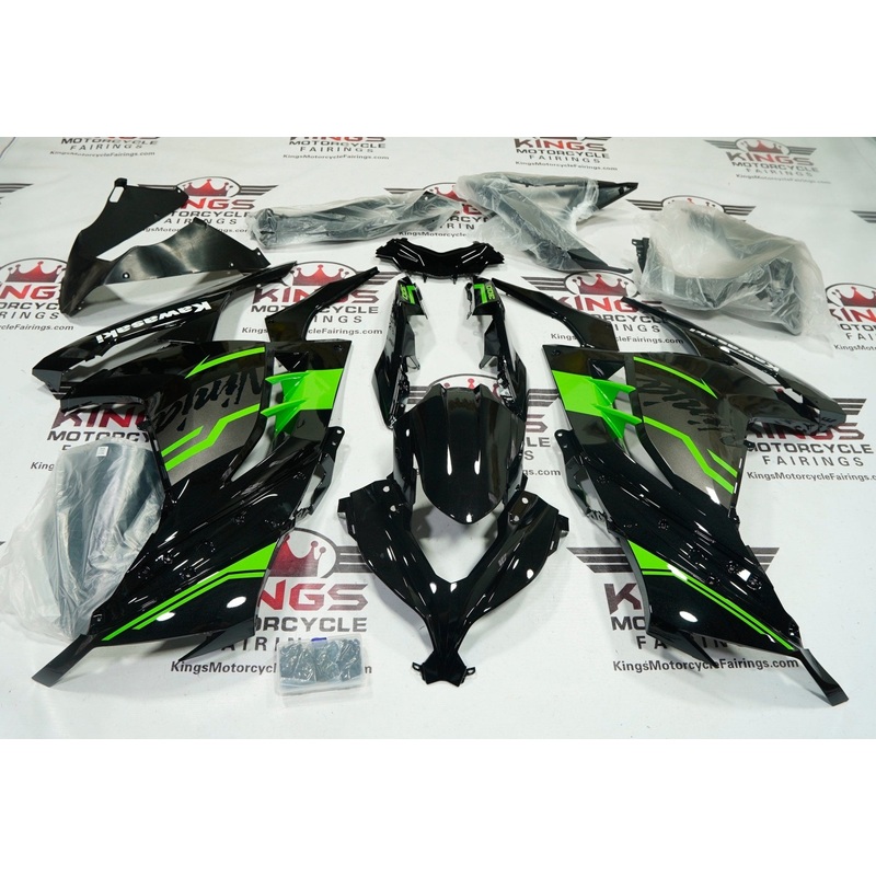 Fairings for Kawasaki Ninja 300 (2013-2024) Black, Green, Gray, White No Tank No Seat Cowl No Bolt Kit