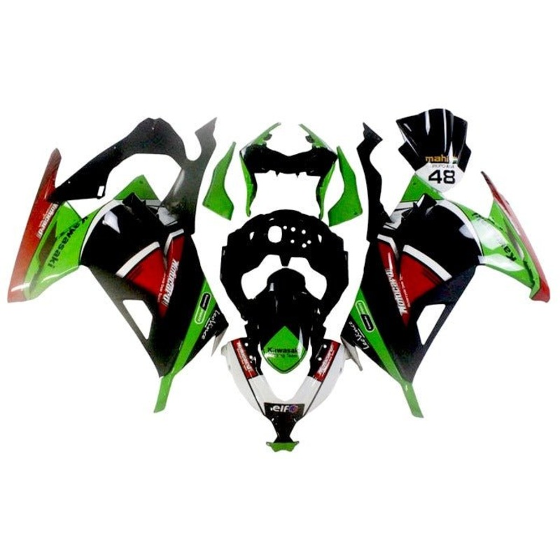 Fairings for Kawasaki Ninja 300 (2013-2024) Black, White, Green, Red No Tank No Seat Cowl No Bolt Kit