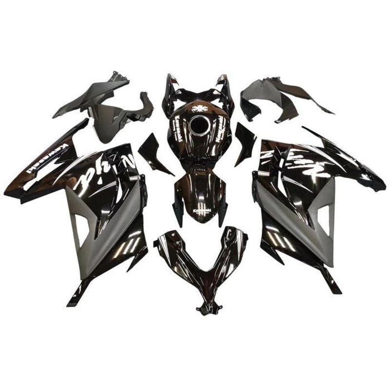 Fairings for Kawasaki Ninja 300 (2013-2024) Black, White No Tank No Seat Cowl No Bolt Kit