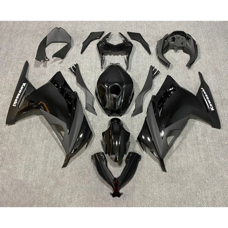 Fairings for Kawasaki Ninja 300 (2013-2024) Gloss Black No Tank No Seat Cowl No Bolt Kit