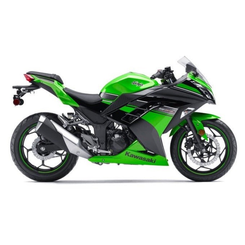 Fairings for Kawasaki Ninja 300 (2013-2024) Green Stripe No Tank No Seat Cowl No Bolt Kit