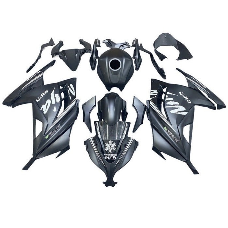 Fairings for Kawasaki Ninja 300 (2013-2024) Matte Black, White, Elf No Tank No Seat Cowl No Bolt Kit