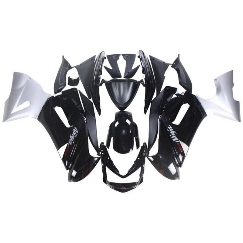 Fairings for Kawasaki Ninja 650 (2006-2008) Black, White Clear Windscreen: Free No Bolt Kit