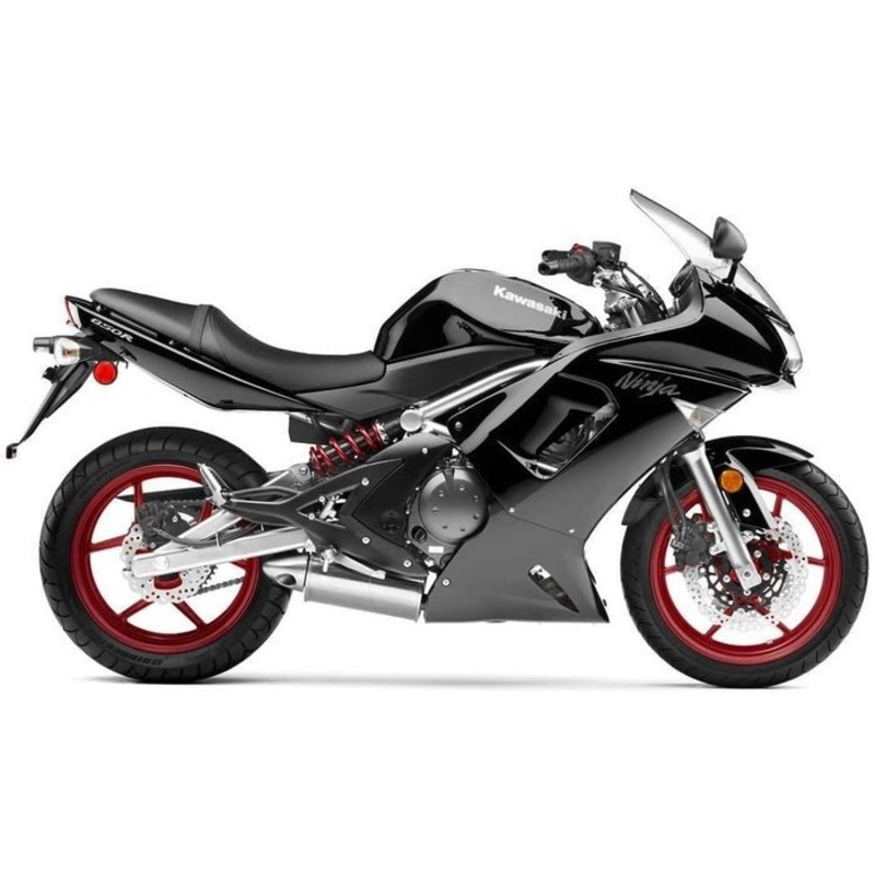 Fairings for Kawasaki Ninja 650 (2006-2008) Gloss Black Clear Windscreen: Free No Bolt Kit