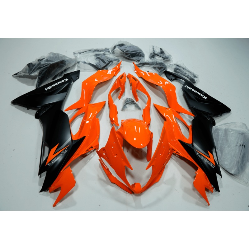 Fairings for Kawasaki Ninja ZX6R 636 (2019-2023) Orange, Matte Black, Gray No Seat Cowl No Bolt Kit No Tank