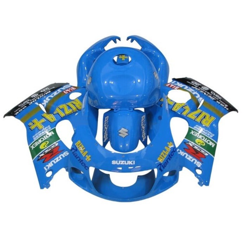 Suzuki GSXR600 (1996-1999) Blue Rizla Fairings No Tank Clear Windscreen: Free Bolt Kit: No