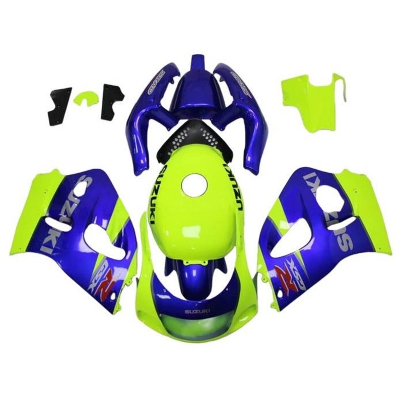 Suzuki GSXR600 (1996-1999) Blue, Yellow Fairings No Tank Clear Windscreen: Free Bolt Kit: No