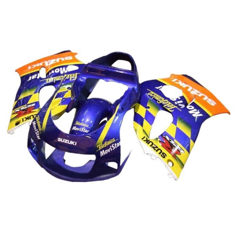Suzuki GSXR600 (1996-1999) Blue, Yellow, Orange Fairings No Tank Clear Windscreen: Free Bolt Kit: No