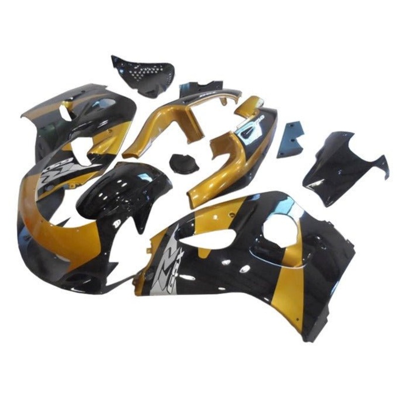 Suzuki GSXR600 (1996-1999) Gold, Black Fairings No Tank Clear Windscreen: Free Bolt Kit: No