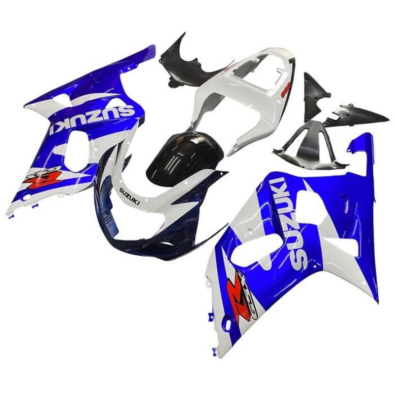 Suzuki GSXR600 (2000-2003) White, Blue, Black, Dark Blue Fairings No Seat Cowl No Bolt Kit No Tank