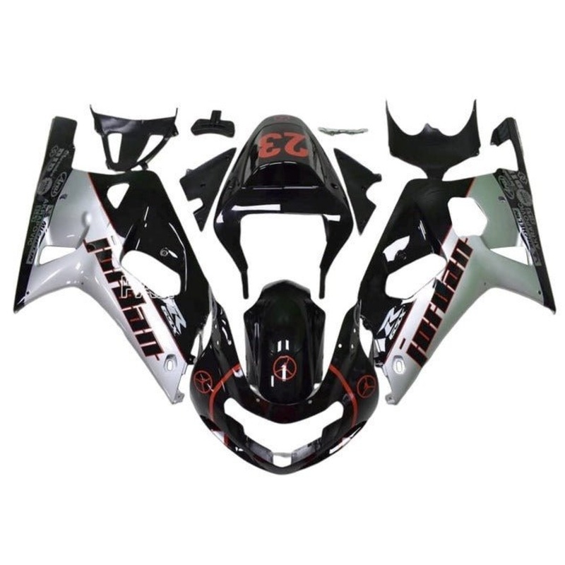 Suzuki GSXR750 (2000-2003) Black, Gray, Red Jordan Fairings No Seat Cowl No Bolt Kit No Tank