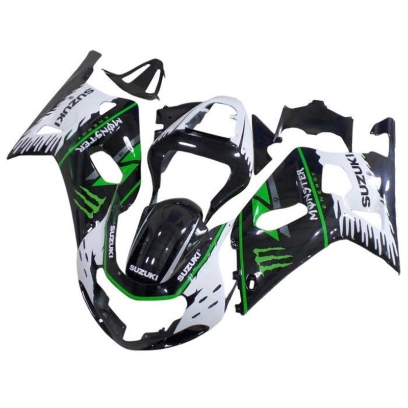 Suzuki GSXR750 (2000-2003) Black, White, Green, Monster Fairings No Seat Cowl No Bolt Kit No Tank
