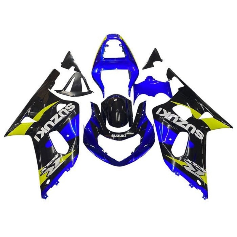 Suzuki GSXR750 (2000-2003) Blue, Black, Yellow, White Fairings No Seat Cowl No Bolt Kit No Tank