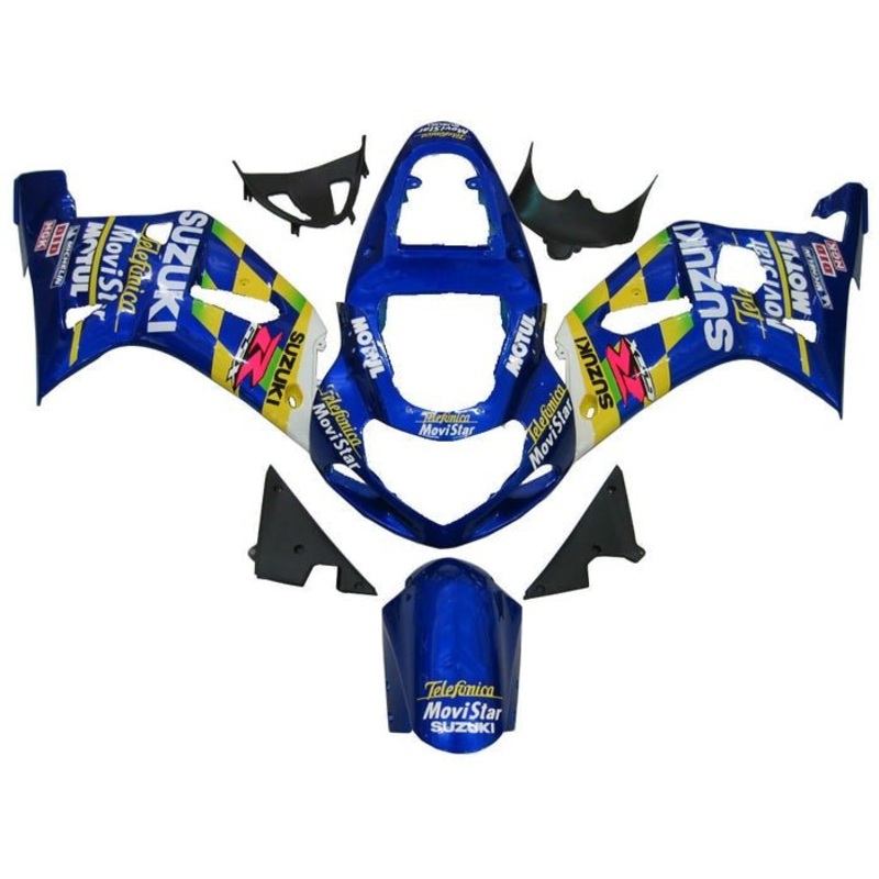 Suzuki GSXR750 (2000-2003) Blue Motul Fairings No Seat Cowl No Bolt Kit No Tank