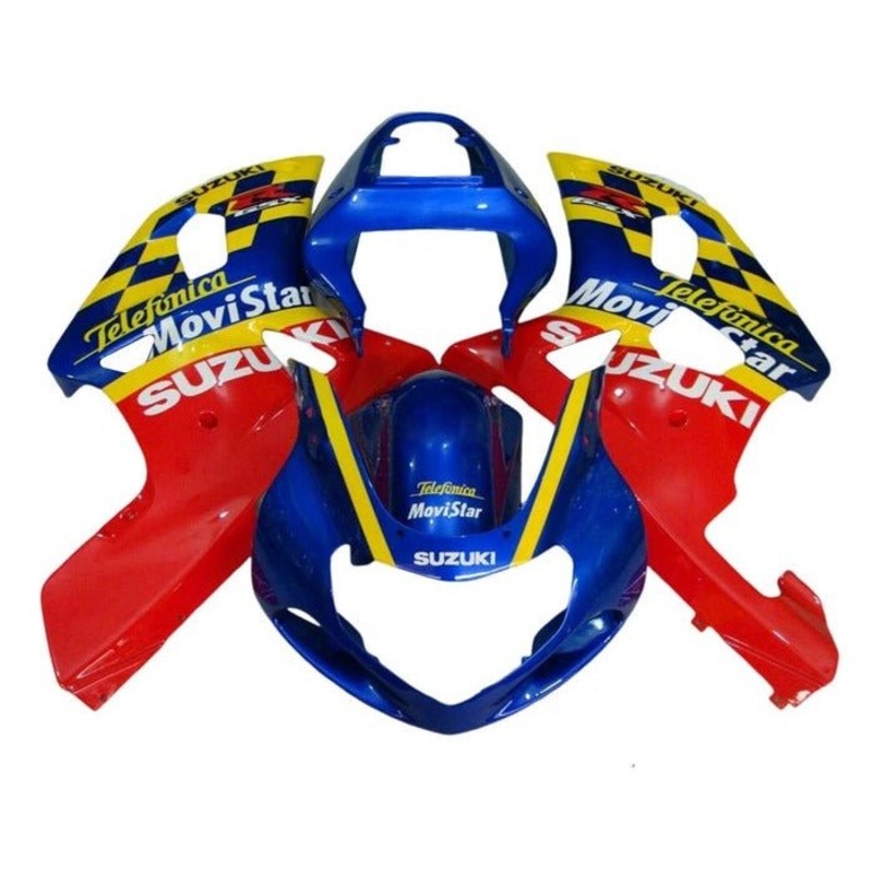 Suzuki GSXR750 (2000-2003) Blue, Red, Yellow Movistar Fairings No Seat Cowl No Bolt Kit No Tank