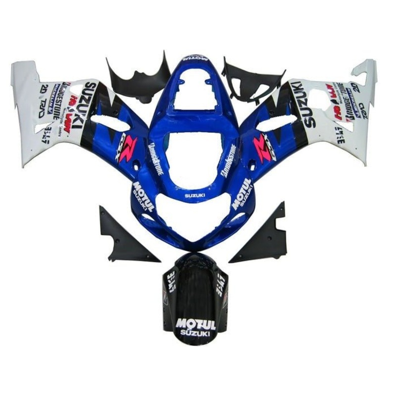Suzuki GSXR750 (2000-2003) Blue, White, Black Motul Fairings No Seat Cowl No Bolt Kit No Tank