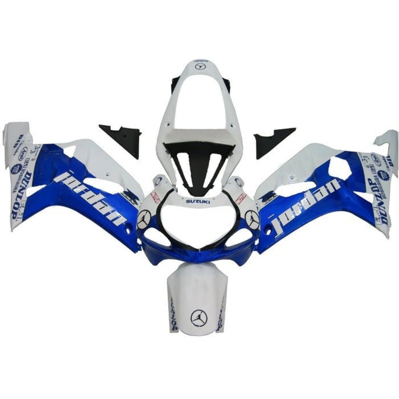 Suzuki GSXR750 (2000-2003) Blue, White Jordan Fairings No Seat Cowl No Bolt Kit No Tank