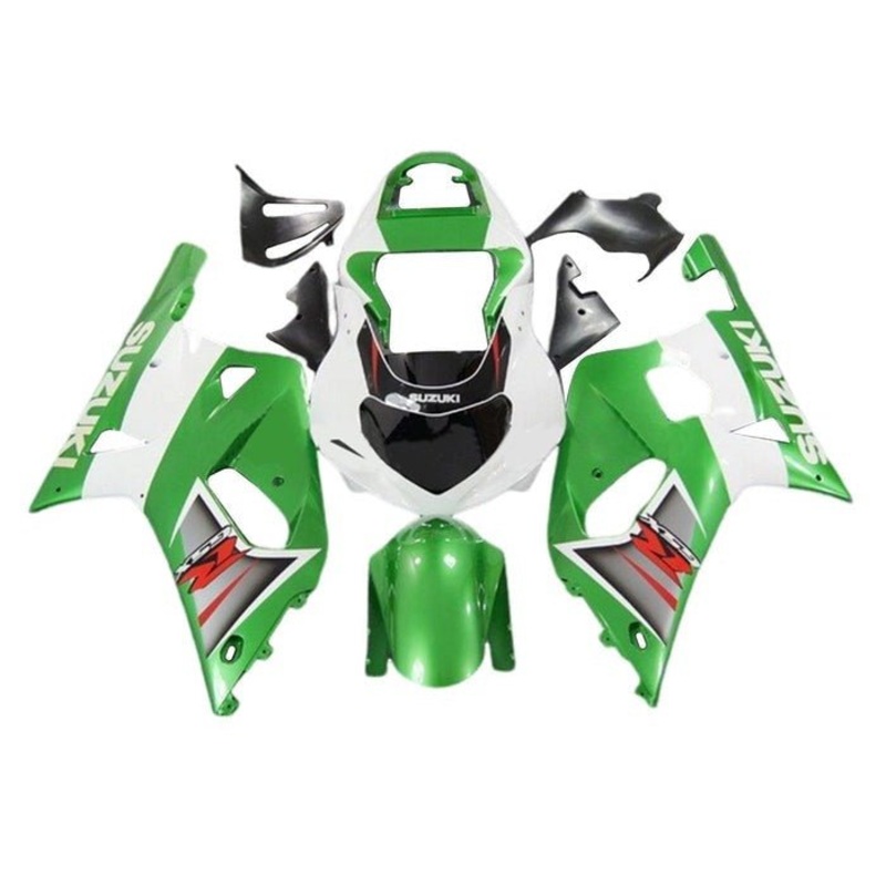 Suzuki GSXR750 (2000-2003) Green, White, Red Fairings No Seat Cowl No Bolt Kit No Tank