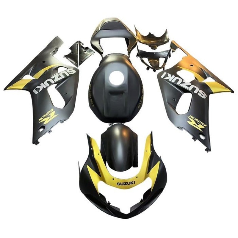 Suzuki GSXR750 (2000-2003) Matte Black, Matte Yellow Fairings No Seat Cowl No Bolt Kit No Tank