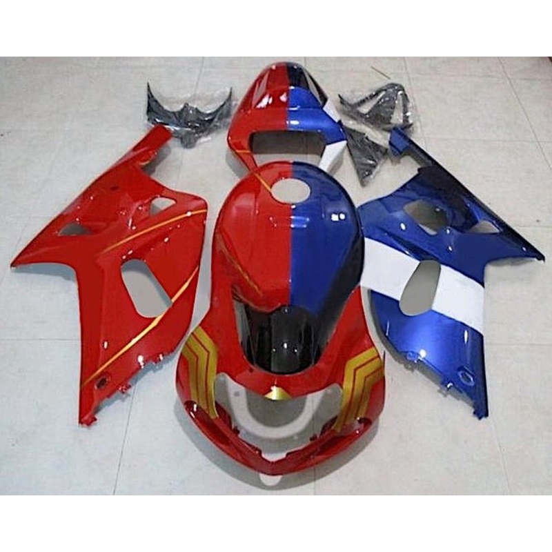 Suzuki GSXR750 (2000-2003) Red, Blue Split Fairings No Seat Cowl No Bolt Kit No Tank
