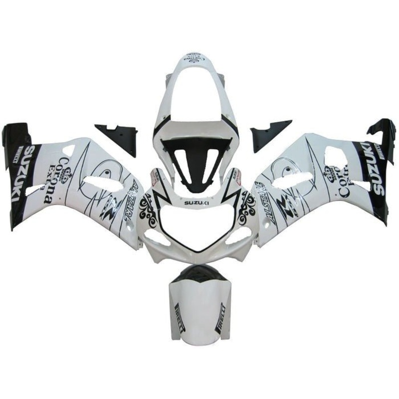 Suzuki GSXR750 (2000-2003) White, Black Alstare Fairings No Seat Cowl No Bolt Kit No Tank