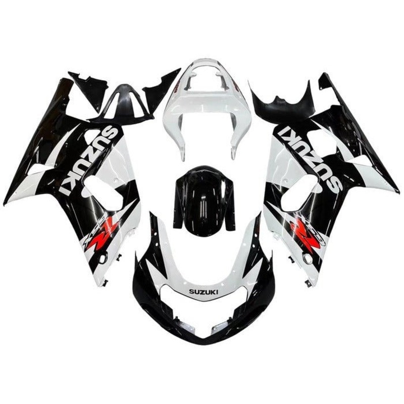 Suzuki GSXR750 (2000-2003) White, Black Fairings No Seat Cowl No Bolt Kit No Tank