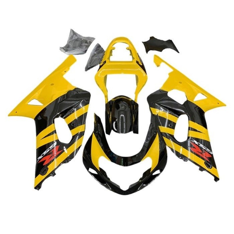 Suzuki GSXR750 (2000-2003) Yellow, Black Stripe Fairings No Seat Cowl No Bolt Kit No Tank
