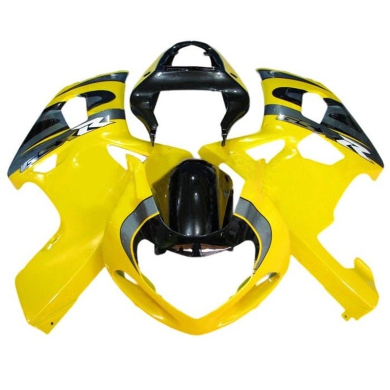 Suzuki GSXR750 (2000-2003) Yellow, Gray, Black Fairings No Seat Cowl No Bolt Kit No Tank