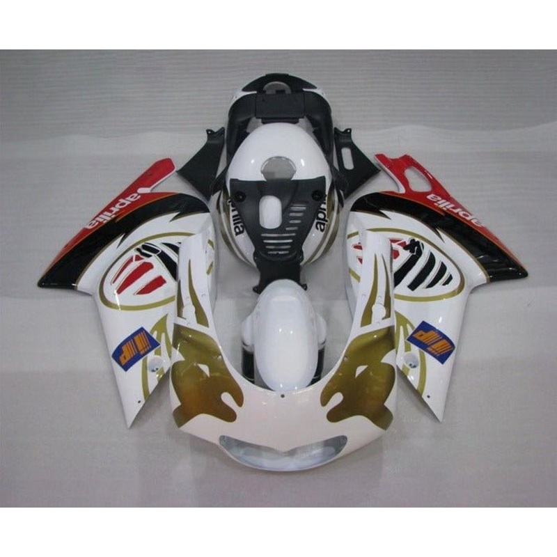 Aprilia RS125 (2000-2005) White, Gold, Black, Red Fairings Clear Windscreen: Free No Bolt Kit No Tank