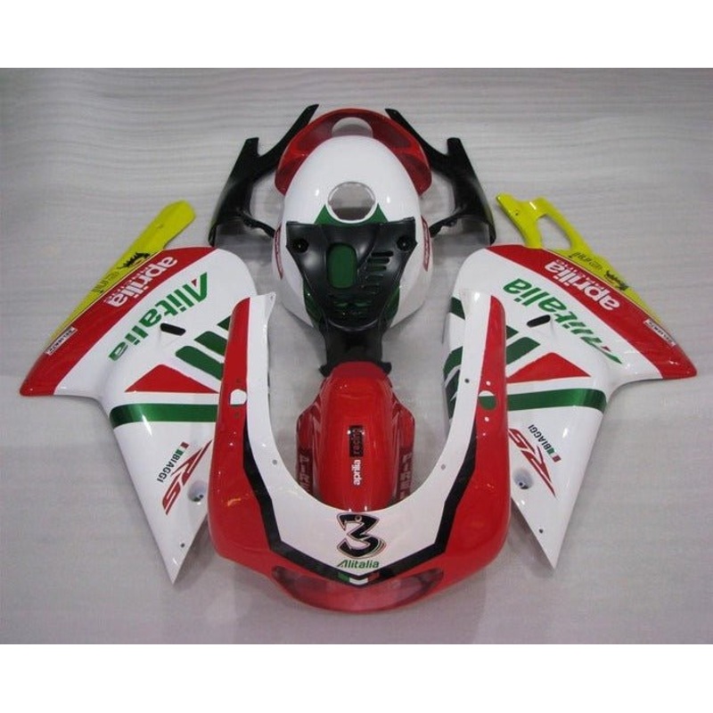 Aprilia RS125 (2000-2005) White, Red, Green, Yellow Fairings Clear Windscreen: Free No Bolt Kit No Tank