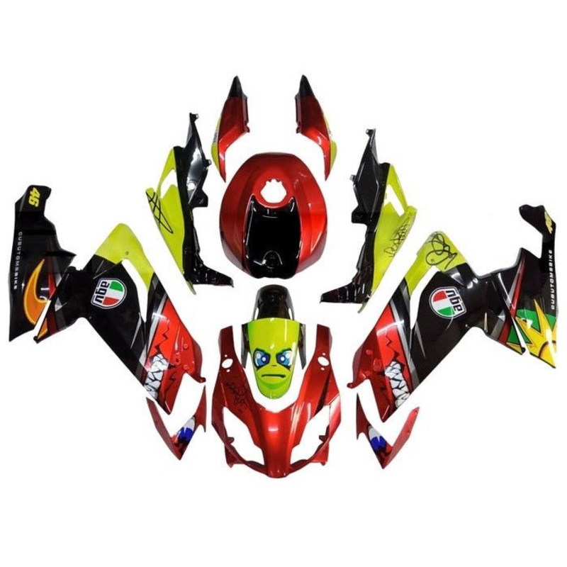 Aprilia RS4 125 (2012-2016) Red, Black, Yellow, Shark Fairings Clear Windscreen: Free No Bolt Kit No Tank