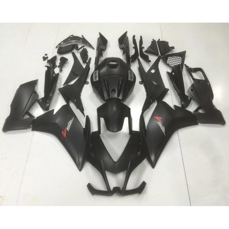 Aprilia RS4 50 (2012-2016) Matte Black, Gray, Red Fairings Clear Windscreen: Free No Bolt Kit No Tank