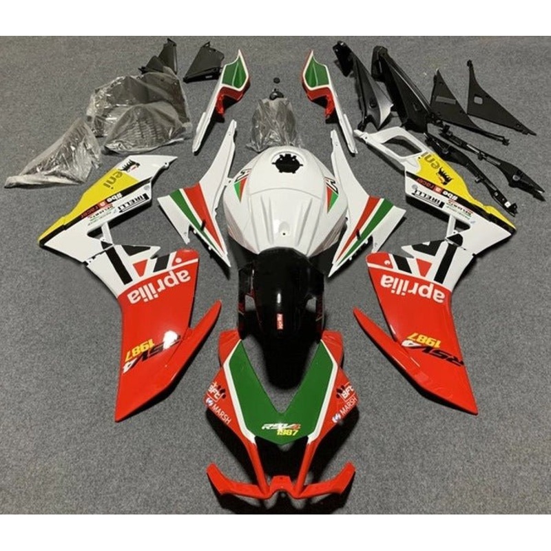 Aprilia RS4 50 (2012-2016) Red, White, Green, Fairings Clear Windscreen: Free No Bolt Kit No Tank