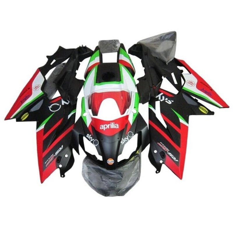 Aprilia RS4 50 (2012-2016) Red, White, Green, Matte Black Fairings Clear Windscreen: Free No Bolt Kit No Tank