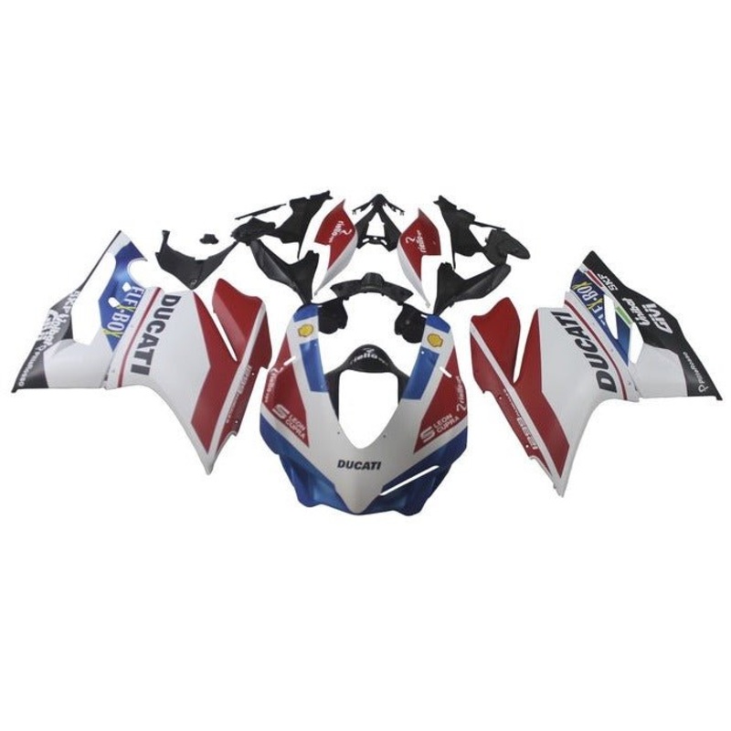 Ducati 1299 Panigale (2015-2020) Gloss White, Red, Blue Fairings No Tank No Seat Cowl No Bolt Kit