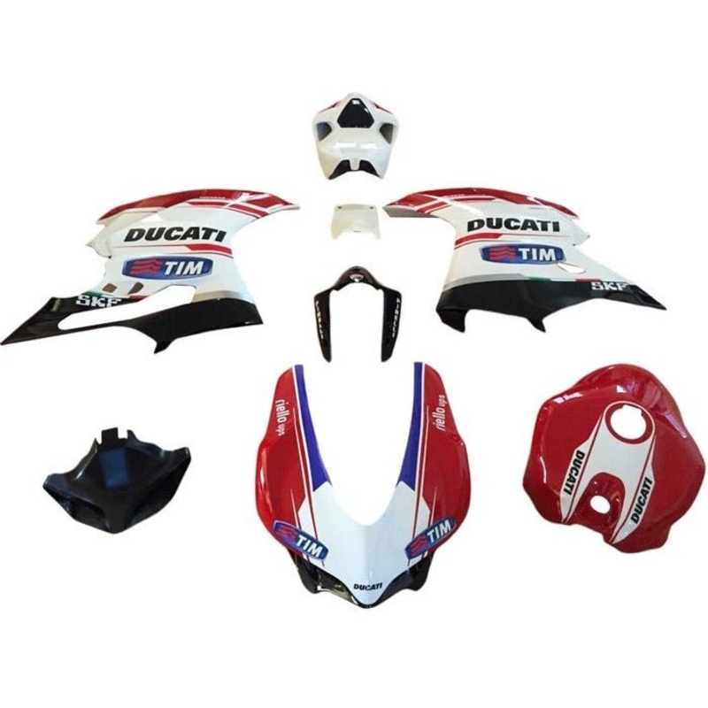 Ducati 1299 Panigale (2015-2020) White, Red, Blue, TIM Fairings No Tank No Seat Cowl No Bolt Kit