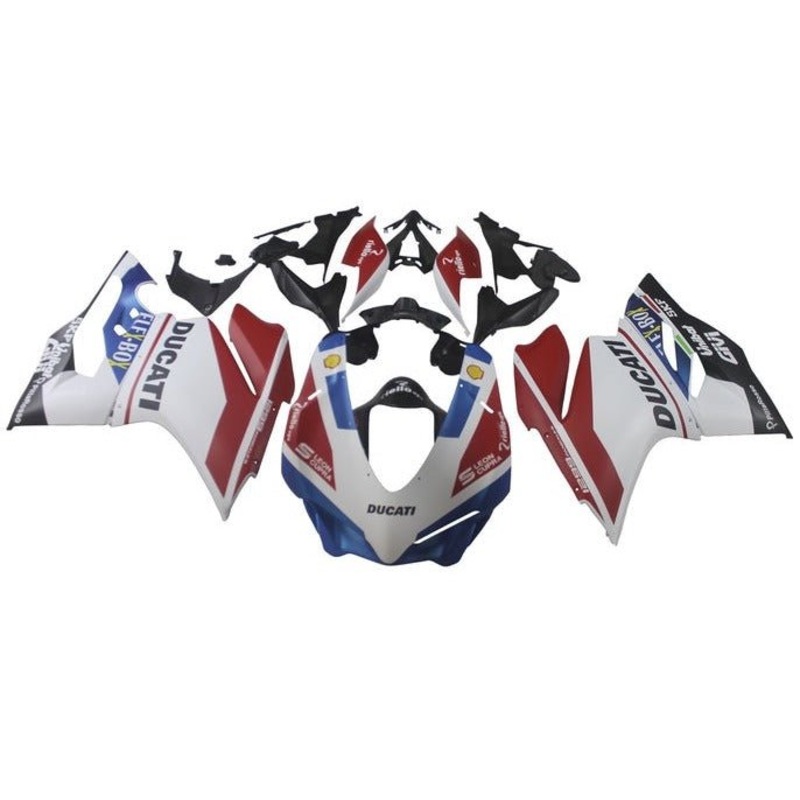 Ducati 1299 Panigale Fairings (2015-2020) Matte White, Red, Blue No Tank No Seat Cowl No Bolt Kit